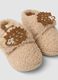 Beige baby slippers with hedgehog appliqu&eacute;_1