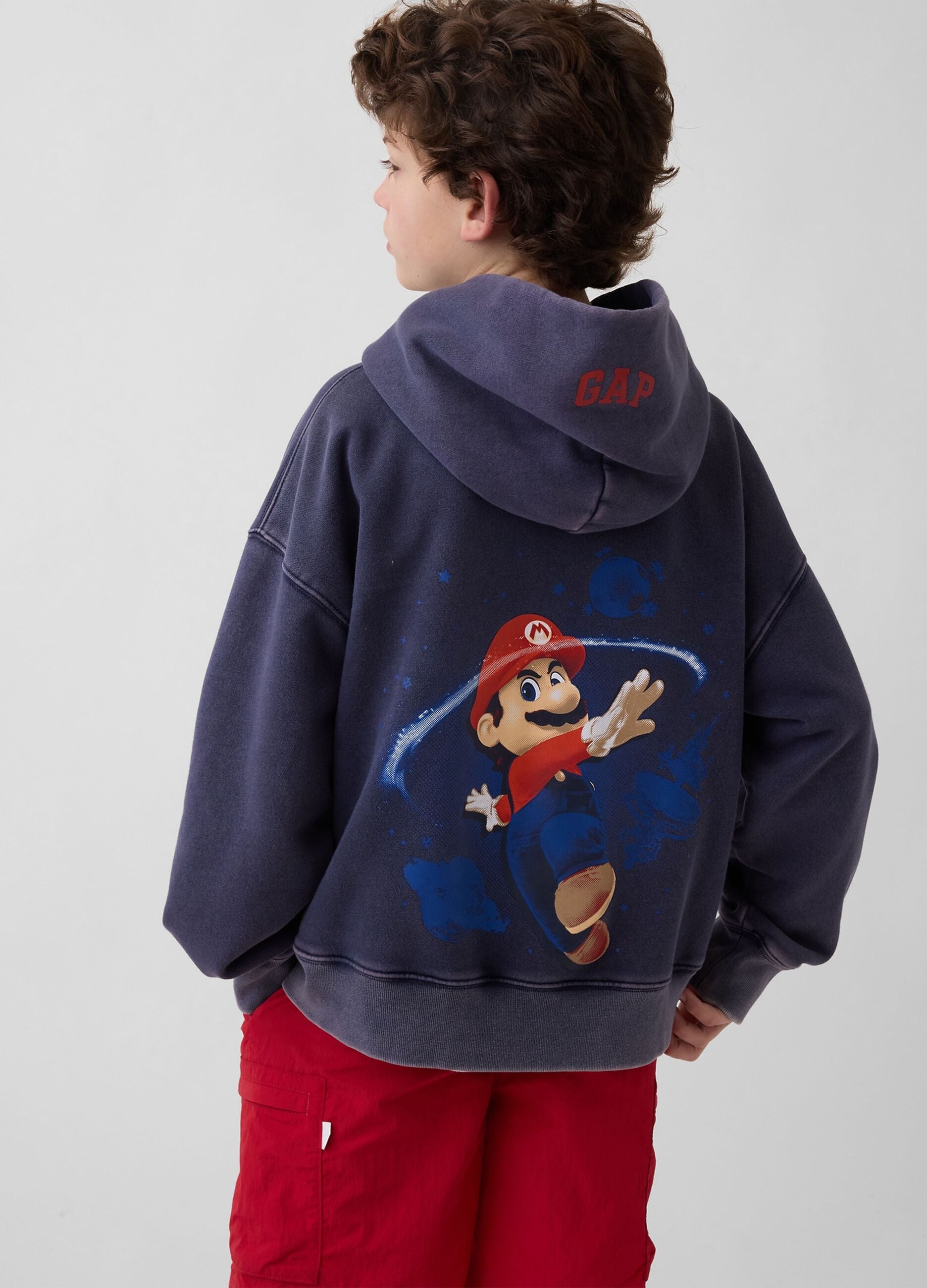 Super Mario Nintendo hooded sweatshirt in cotton blend