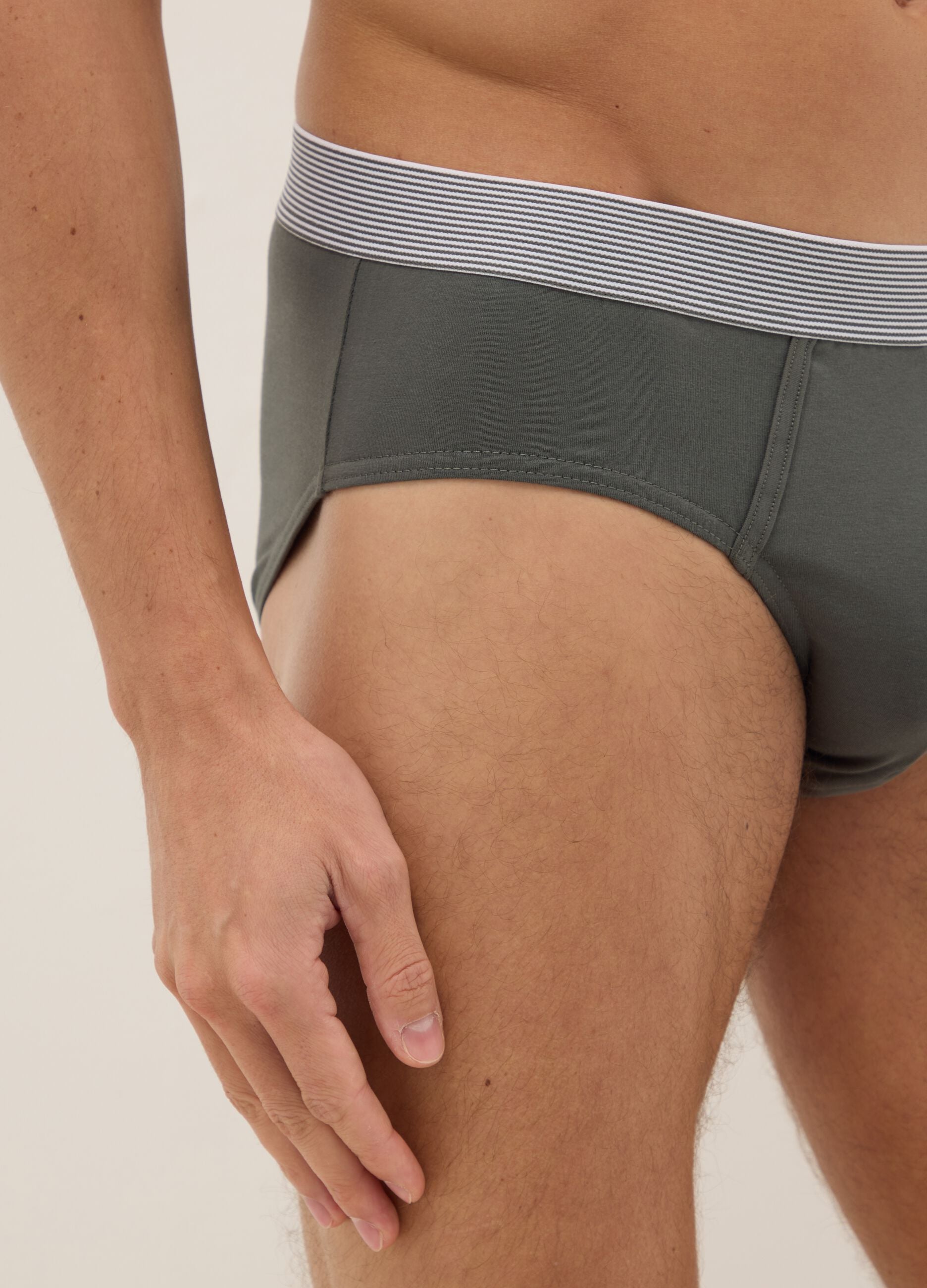 Multicolour regular fit stretch cotton tripack briefs