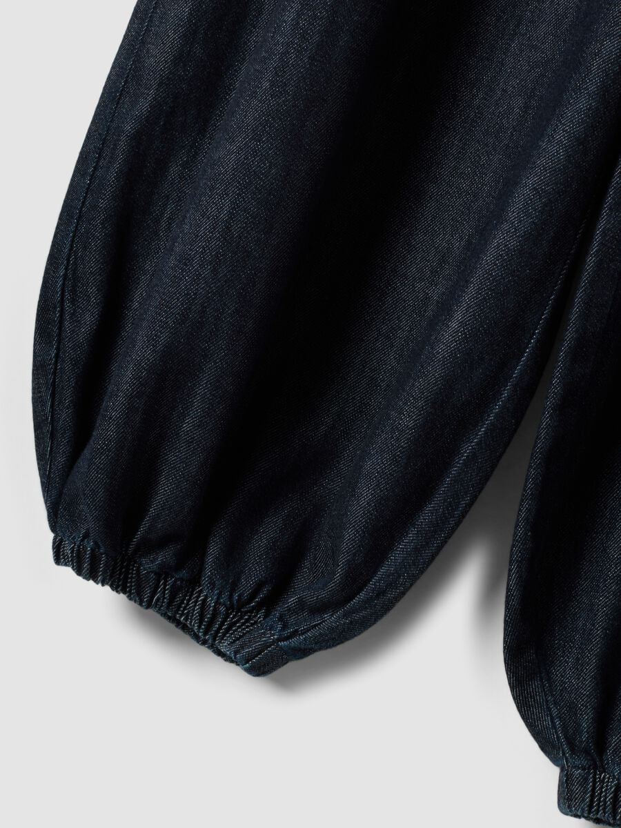 Jeans denim blu in puro cotone balloon fit_2