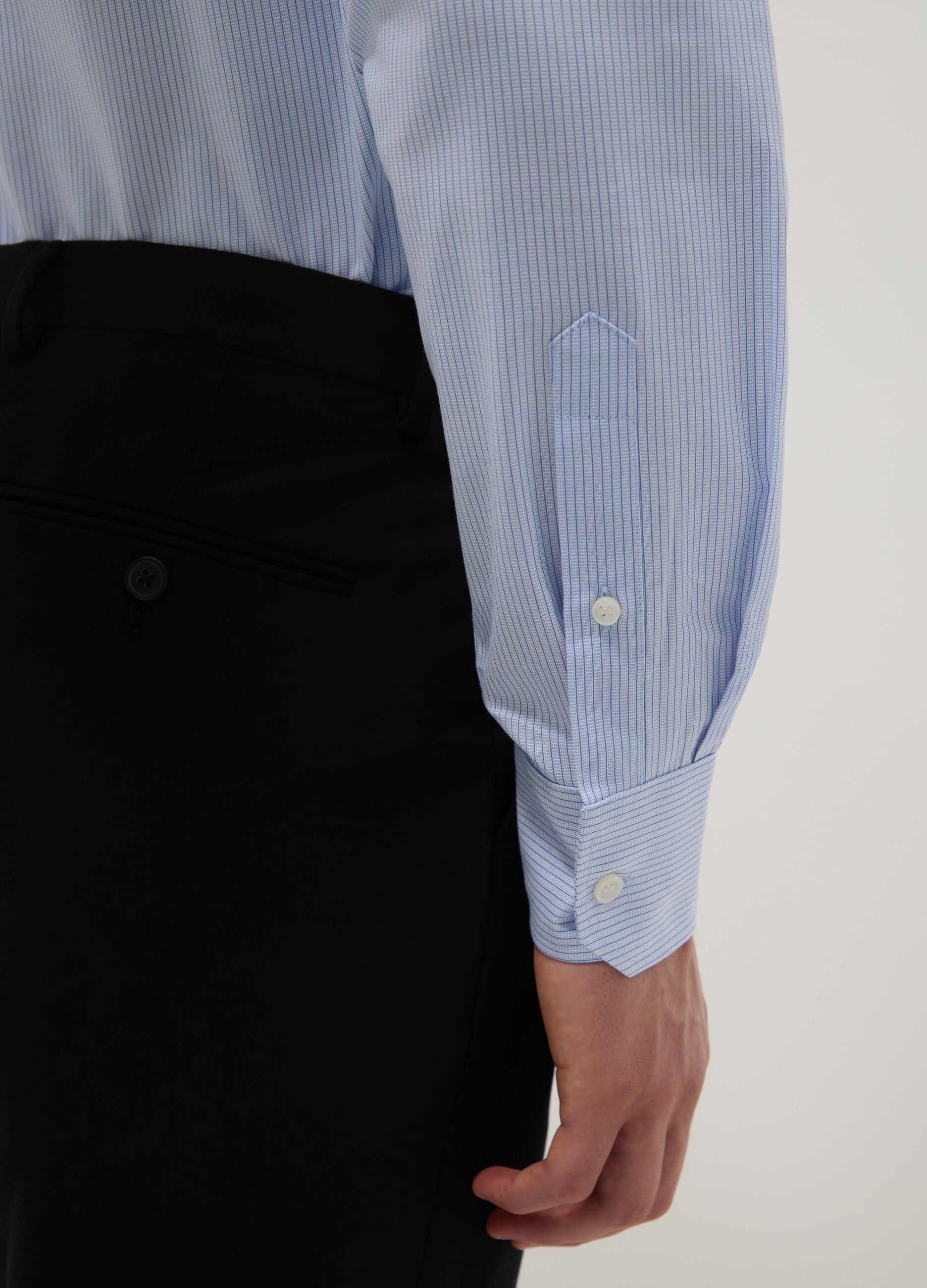 Multicolour striped pure cotton shirt - regular fit