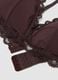 Brown stretch microfibre triangle bra with lace_1