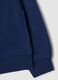 Blue sweatshirt in pure organic cotton with collar_3