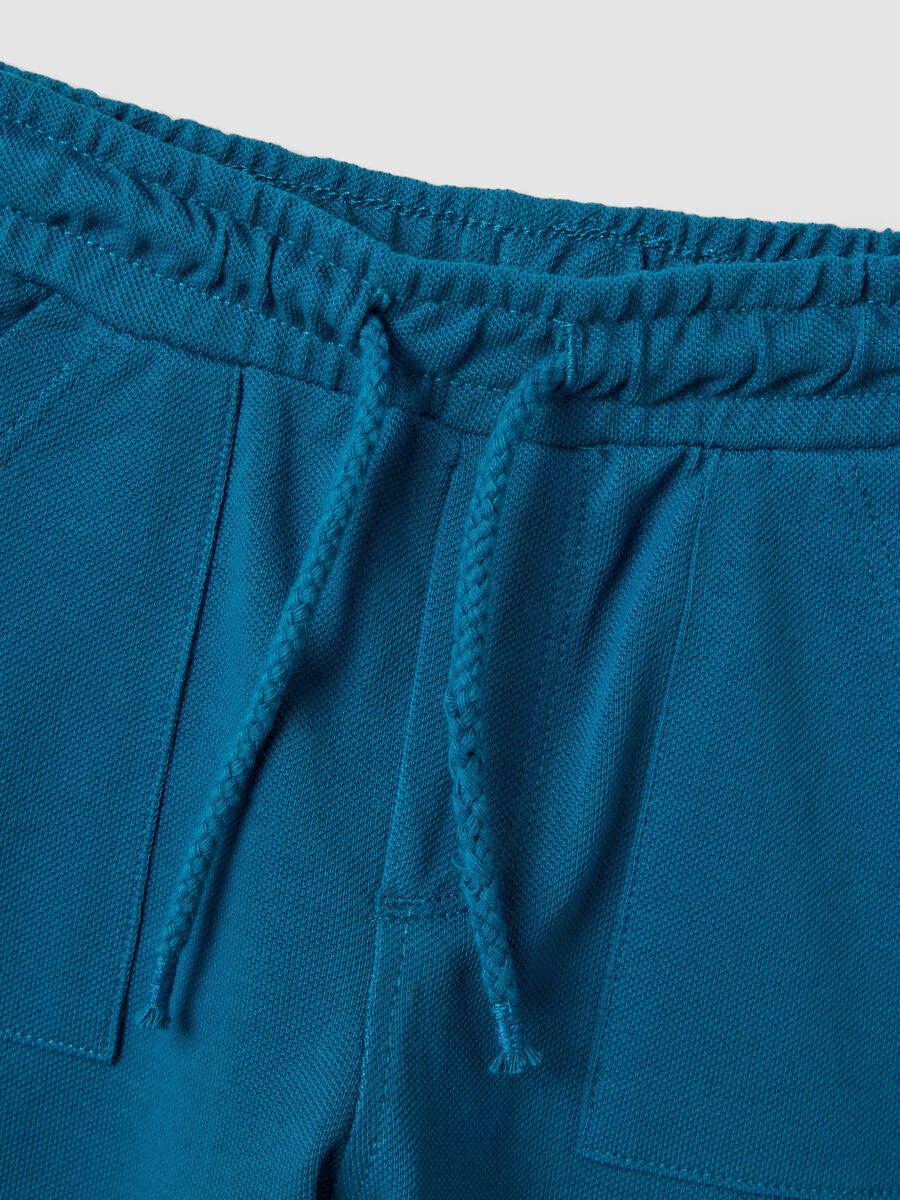 Short blu in cotone organico_2