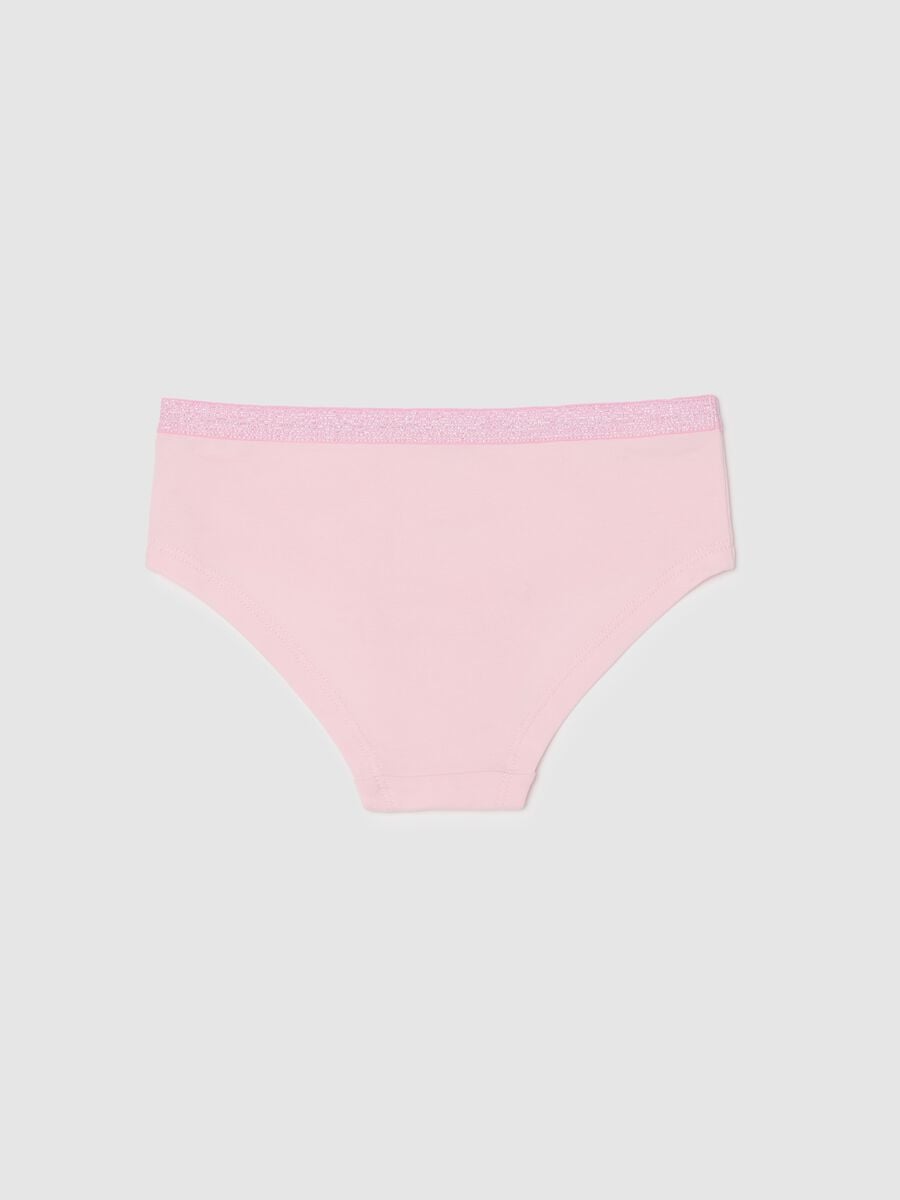 Pink Stretch Cotton Panties for Girls_1