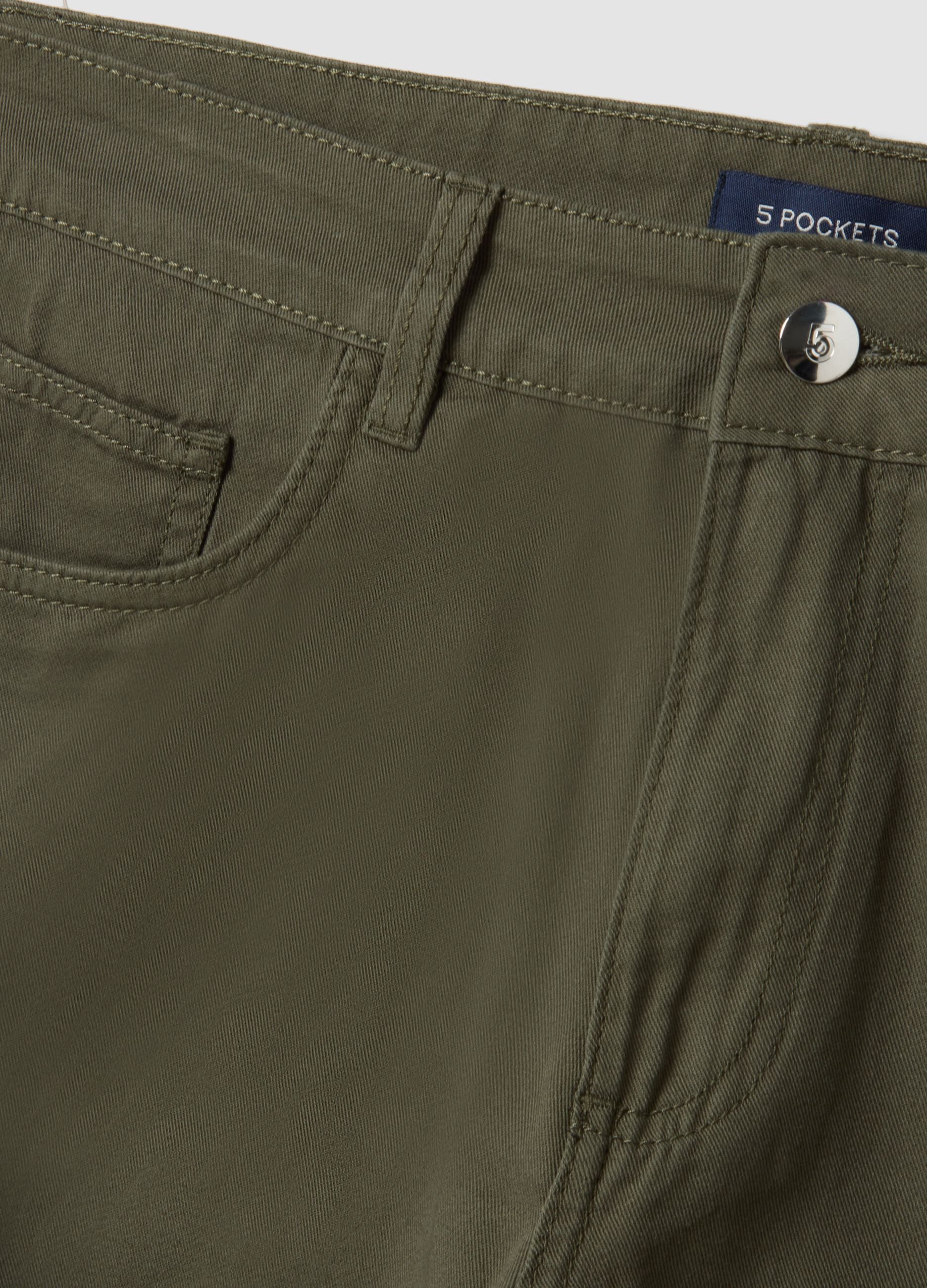 Shorts verdi in puro cotone regular fit