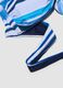 Blue triangle bikini top in stretch fabric_5