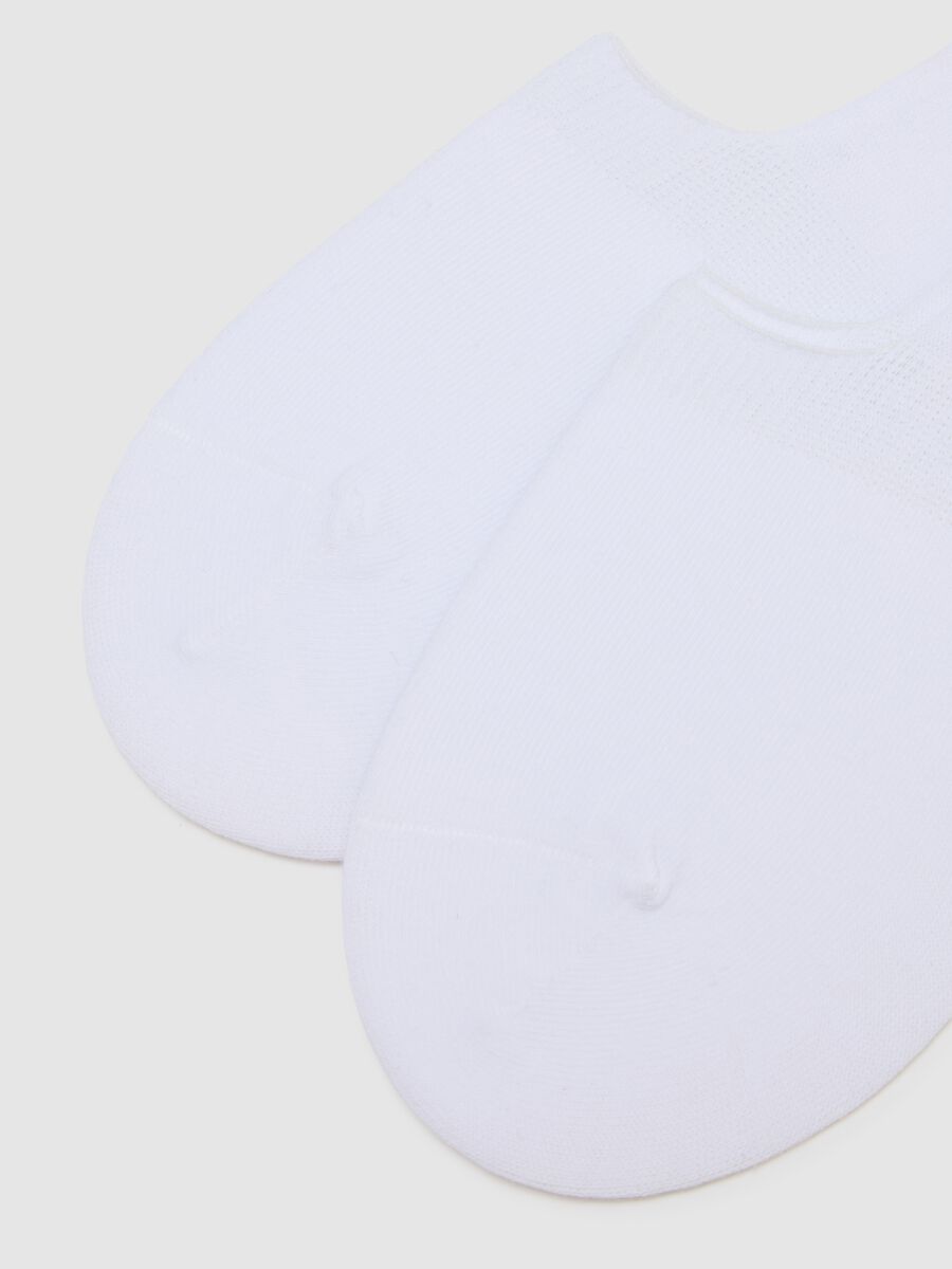 White cotton blend invisible sports socks multipack_2