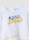 Yellow and white organic cotton baby bodysuit with frills_3