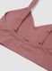 Pink non-padded stretch-fabric bra with ruched detail_5