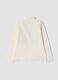 White stretch cotton Minnie print top_1