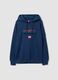 Blue cotton-blend hoodie_0