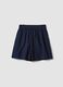 Blue pure cotton regular-fit shorts_4