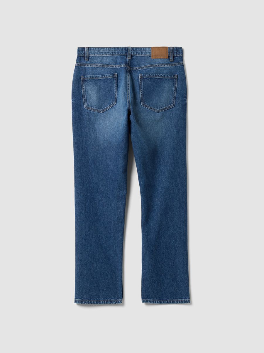 Regular fit pure cotton denim jeans_5