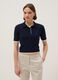 Blue regular fit viscose blend polo_0