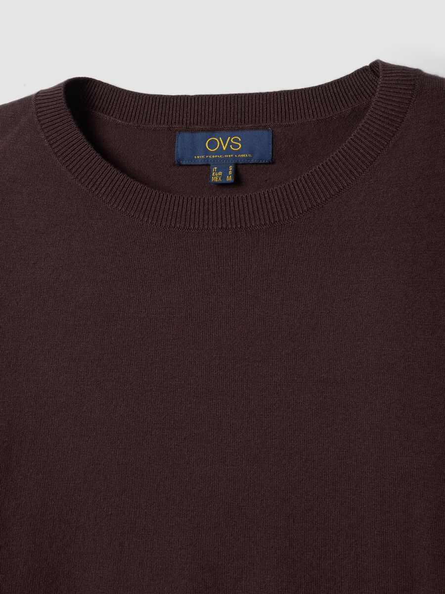 Brown viscose-blend crew-neck top_5