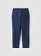 Blue slim-fit stretch cotton trousers_2