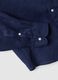 Regular Fit Long-Sleeve Pure Linen Blue Shirt_5
