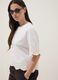 White pure cotton T-shirt with embroidery, regular fit_0