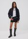 Girls&rsquo; black pure cotton denim shorts with star embroidery_0