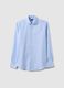 Light blue shirt with French collar in pure cotton slim fit_4