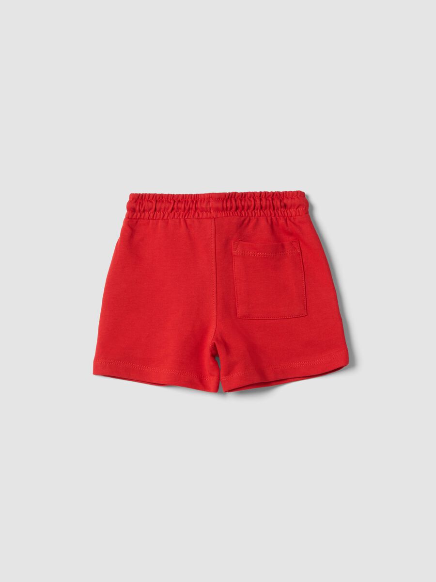 Shorts jogger rossi in puro cotone da bimbo regular fit_1