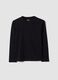Black regular-fit stretch organic cotton T-shirt for boys_0