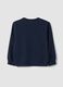 Blue organic cotton sweatshirt with print for boys, relaxed fit_1
