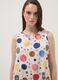 Sleeveless multicolour stretch-cotton dress with ruffle hem_1