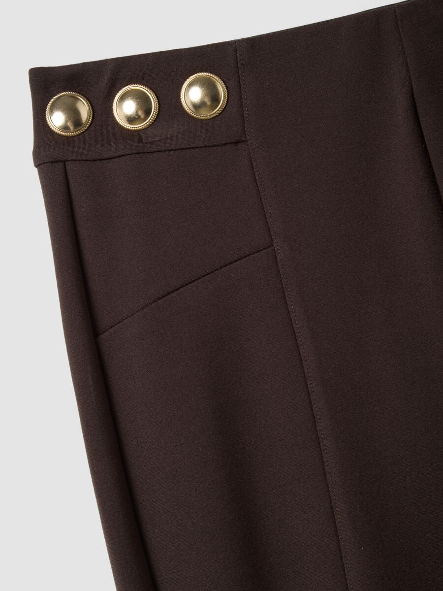 Brown Milano stitch skinny-fit leggings in stretch viscose_5