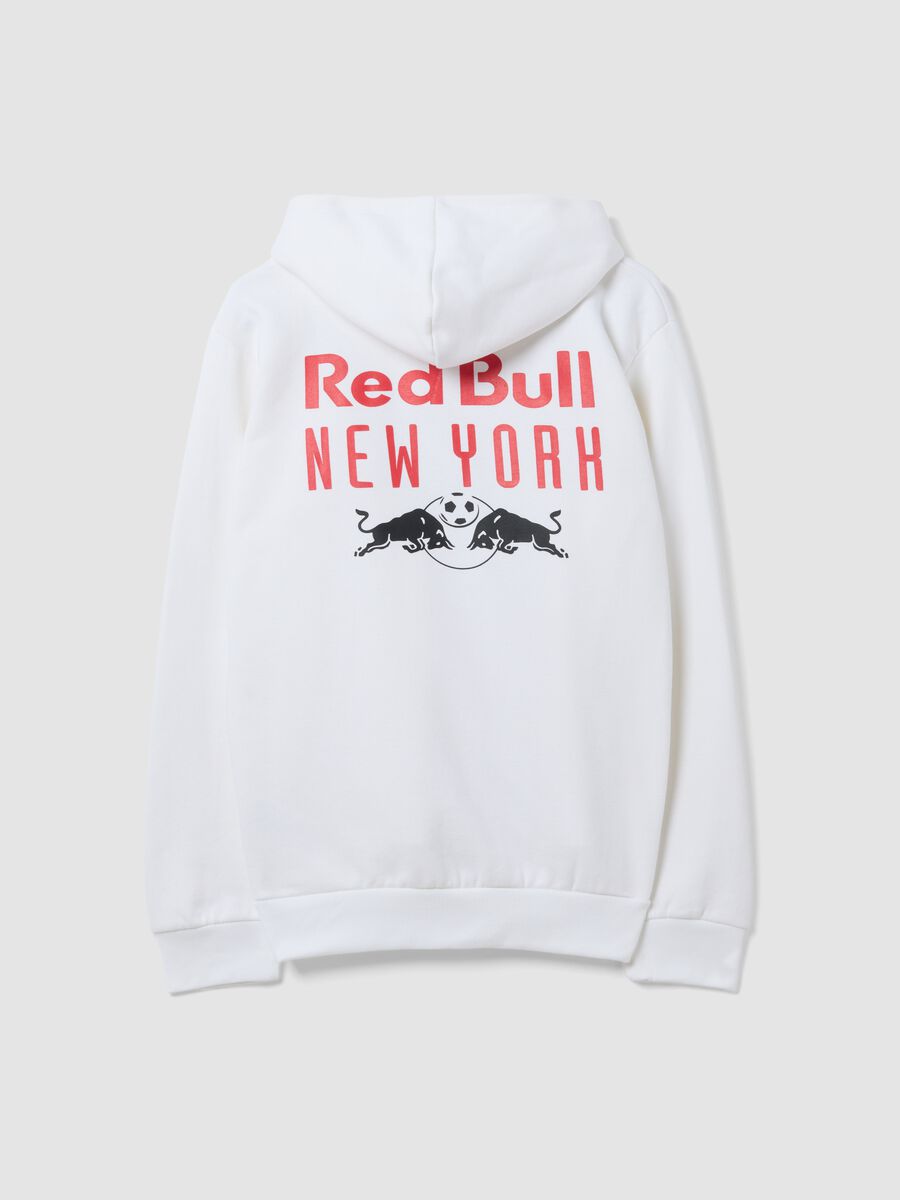 White cotton-blend hoodie with New York Red Bulls print_2