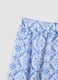 Blue organic cotton skirt with broderie anglaise embroidery_5