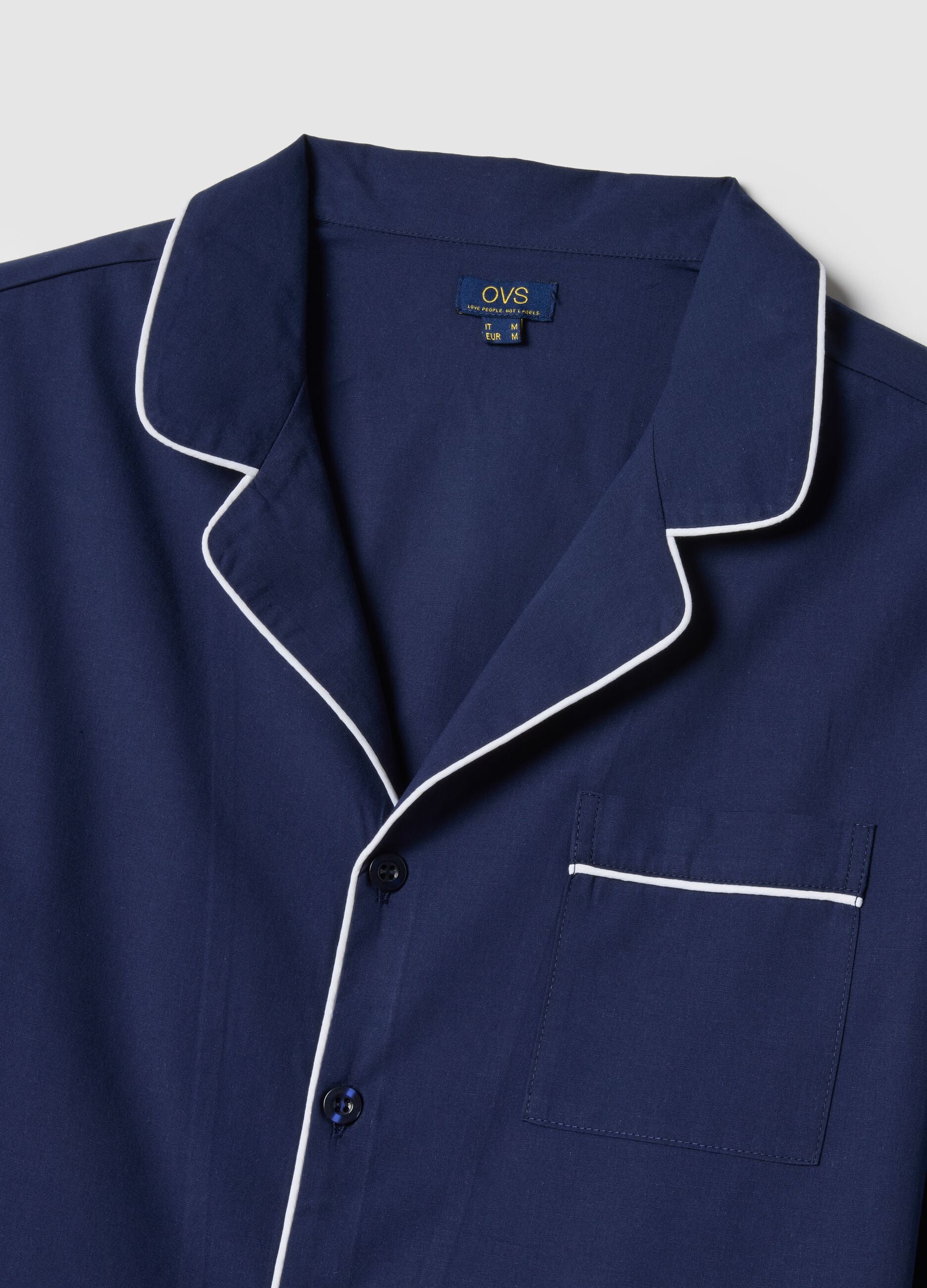 Blue Pure Cotton Regular Fit Pyjamas