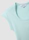 Blue stretch cotton T-shirt_5