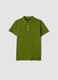 Green regular-fit polo shirt in organic cotton_4