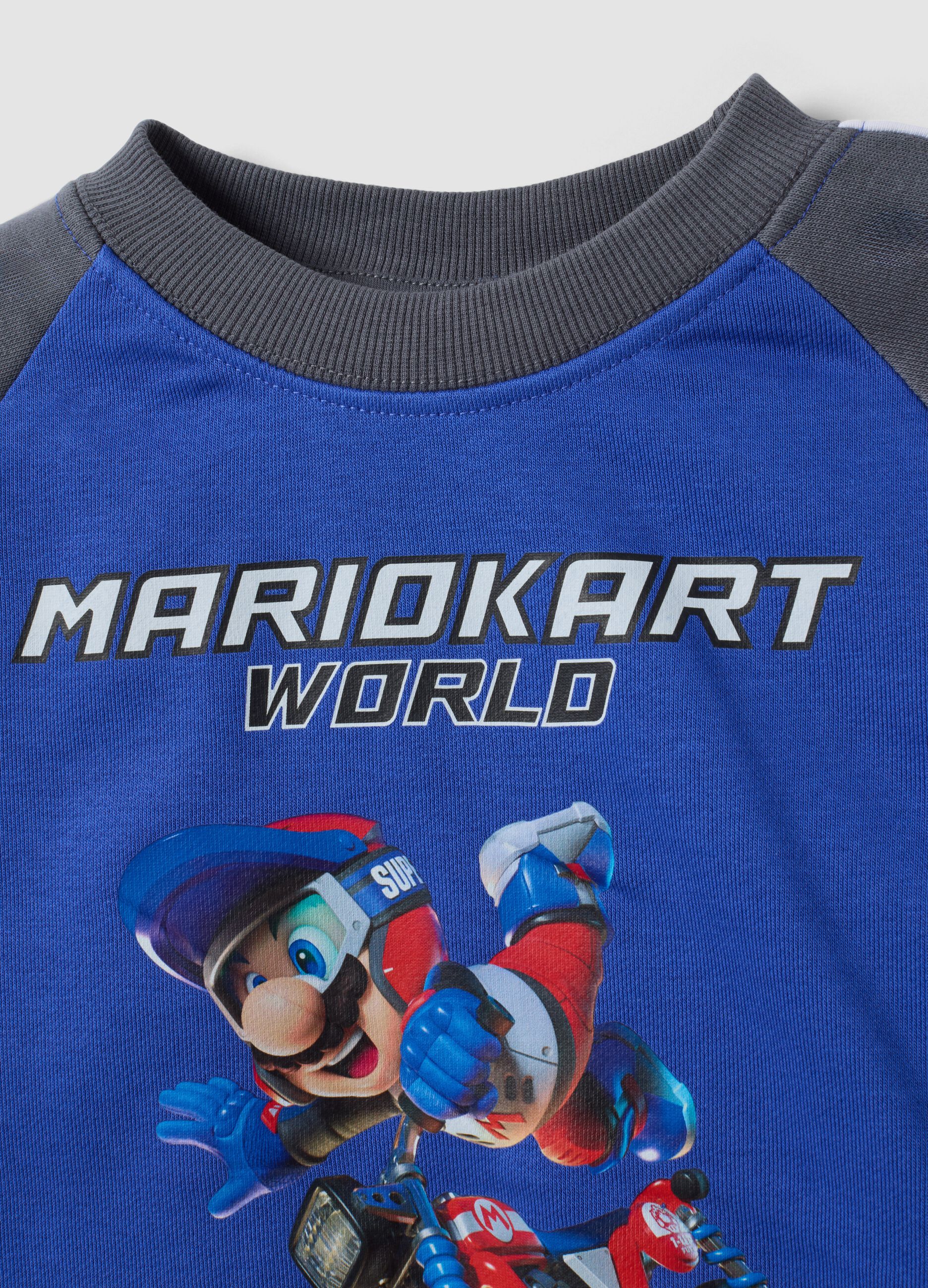 Blue cotton-blend Mario Kart oversized sweatshirt