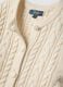 Beige pure cotton cable-knit cardigan, regular fit_1