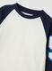 White pure cotton boys&rsquo; T-shirt with crew neck and raglan sleeves_2