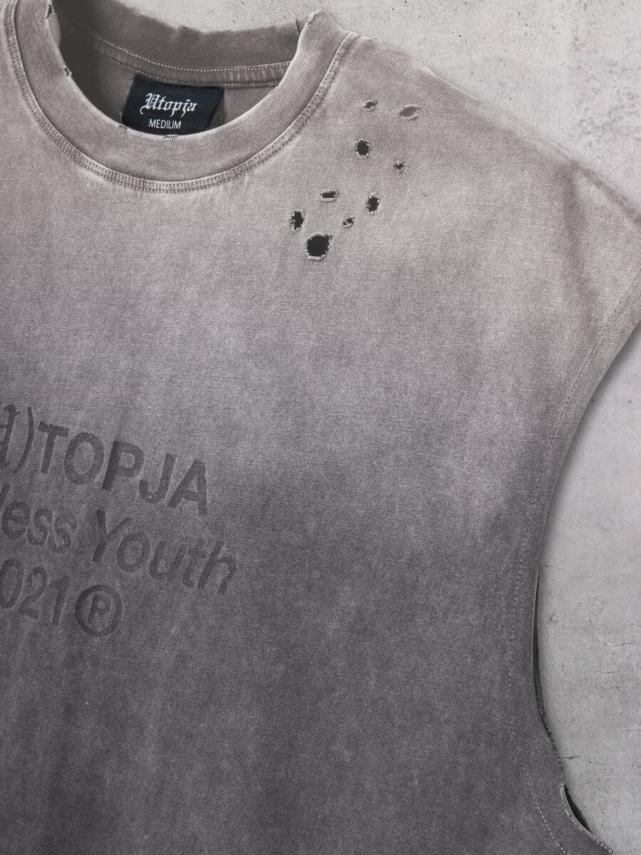 Sunfaded Distressed Tank Top Vintage Grey_7
