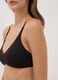 Black organic stretch cotton triangle bra_2