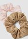 SINCERELY HAIR Feather-soft hair ties 2-piece XL Pink & Mocha_1