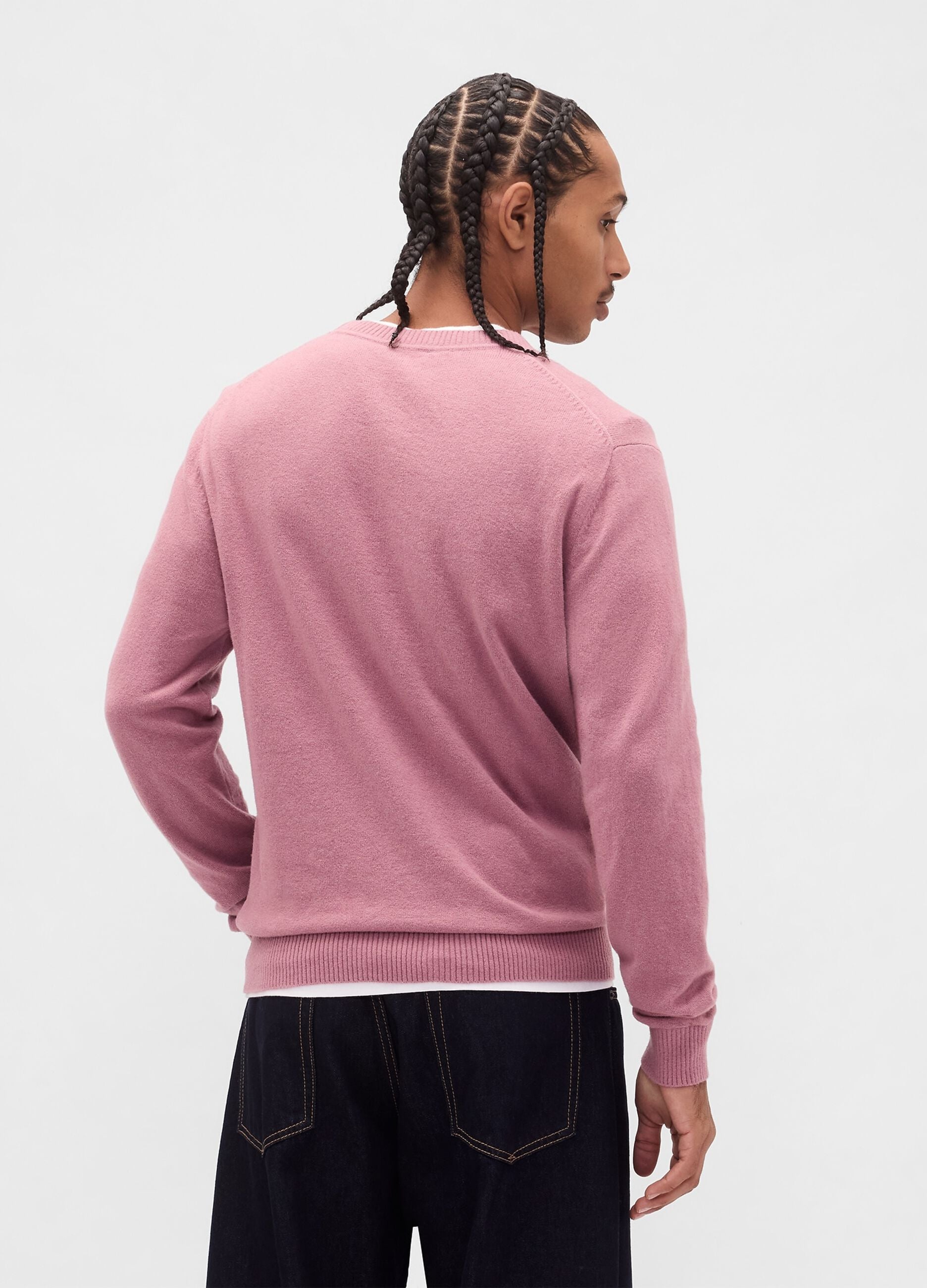 Pink cotton and acrylic sweater
