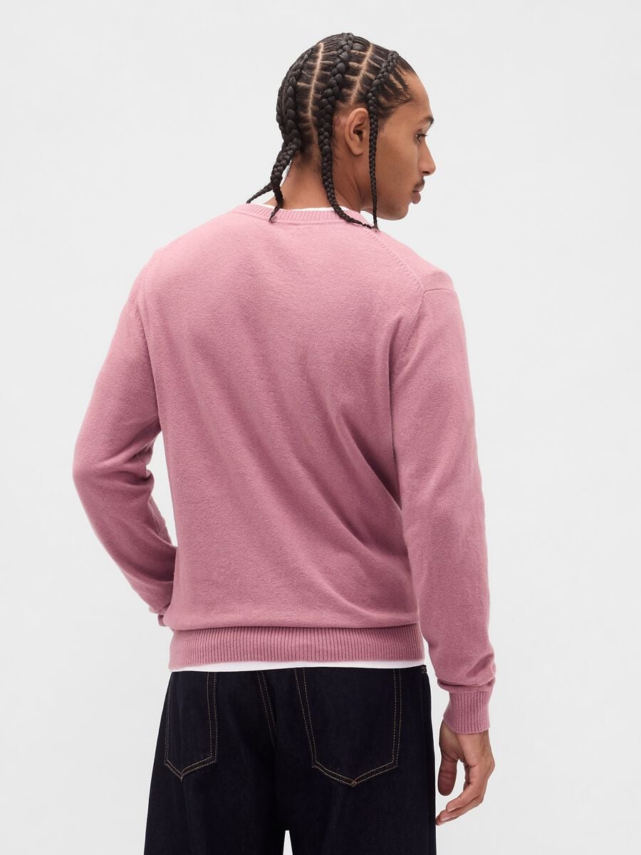 Pink cotton and acrylic sweater_1