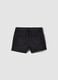 Girls&rsquo; black denim shorts in stretch cotton blend, slim fit_4