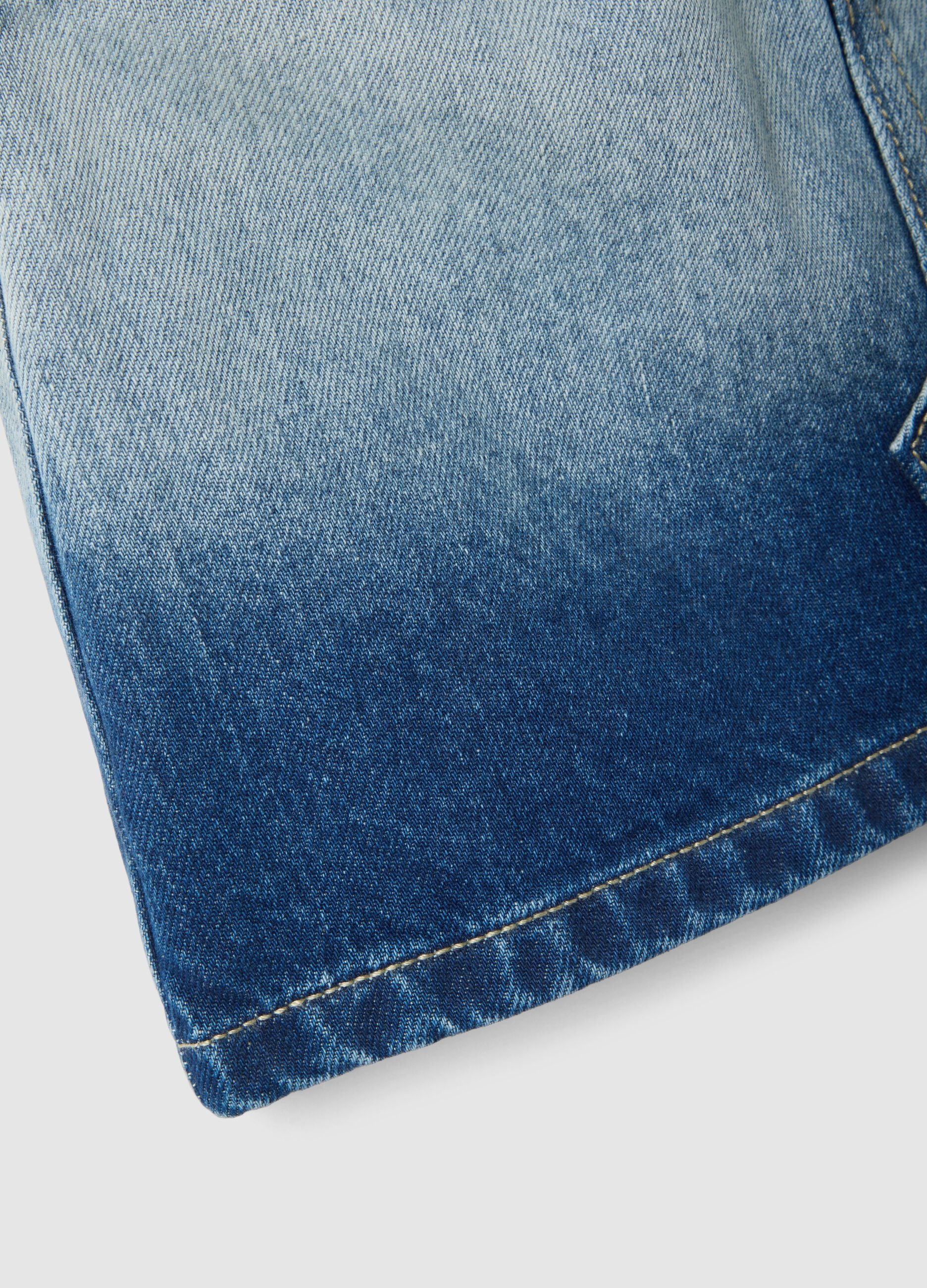 Gonna in puro cotone denim regular fit per bambina