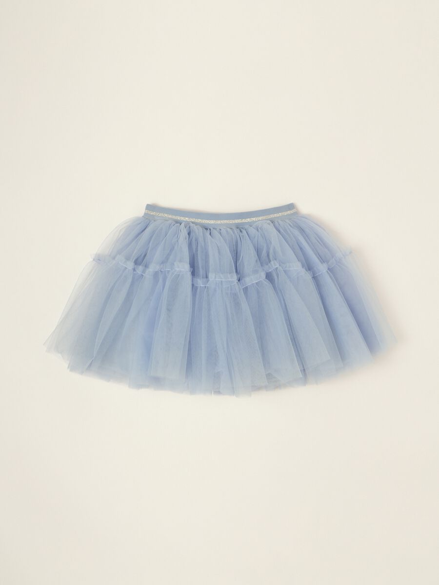 Blue tulle skirt for baby girl_0