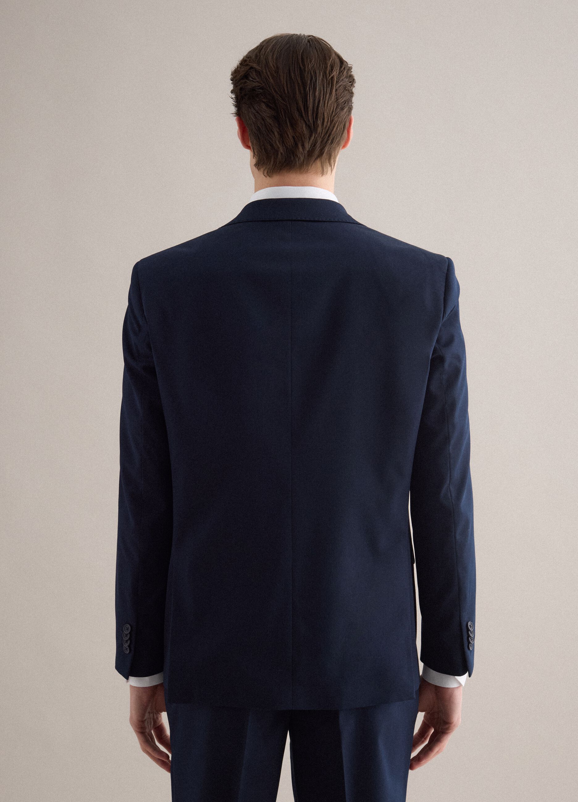 Blue Single-Breasted Blazer Regular Fit