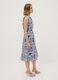 Blue pure cotton dress with print and matching belt, regular fit_2