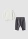 White and grey organic cotton set with Minnie details_1