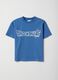 Blue oversized pure cotton crew-neck Dragon Ball T-shirt for boys_0
